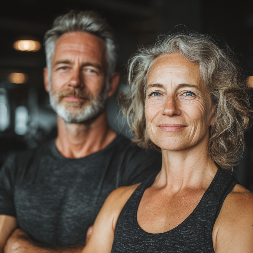 Група людей займається йогою на свіжому повітрі